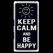 Coque Personnalisée Sony Xpéria Z5 Keep Calm Be Happy Noir