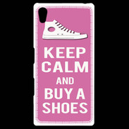 Coque Personnalisée Sony Xpéria Z5 Keep Calm Buy Shoes Rose