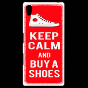 Coque Personnalisée Sony Xpéria Z5 Keep Calm Buy Shoes Rouge