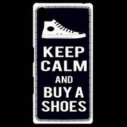 Coque Personnalisée Sony Xpéria Z5 Keep Calm Buy Shoes Noir