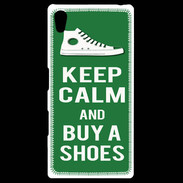 Coque Personnalisée Sony Xpéria Z5 Keep Calm Buy Shoes Vert