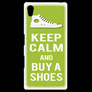 Coque Personnalisée Sony Xpéria Z5 Keep Calm Buy Shoes Vert Pomme