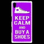 Coque Personnalisée Sony Xpéria Z5 Keep Calm Buy Shoes Violet