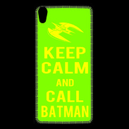 Coque Personnalisée Sony Xpéria Z5 Keep Calm Call Batman Vert pomme
