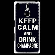 Coque Personnalisée Sony Xpéria Z5 Keep Calm Drink champagne Noir