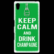 Coque Personnalisée Sony Xpéria Z5 Keep Calm Drink champagne Vert