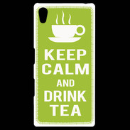 Coque Personnalisée Sony Xpéria Z5 Keep Calm Drink Tea Vert pomme