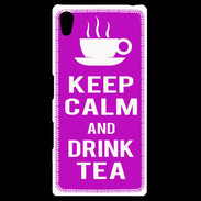 Coque Personnalisée Sony Xpéria Z5 Keep Calm Drink Tea Violet