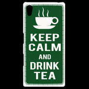 Coque Personnalisée Sony Xpéria Z5 Keep Calm Drink Tea Vert
