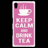 Coque Personnalisée Sony Xpéria Z5 Keep Calm Drink Tea Rose