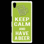 Coque Personnalisée Sony Xpéria Z5 Keep Calm Have a beer Vert pomme