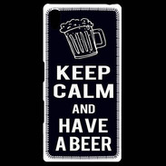 Coque Personnalisée Sony Xpéria Z5 Keep Calm Have a beer Noir