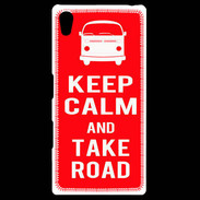 Coque Personnalisée Sony Xpéria Z5 Keep Calm Take Road Rouge