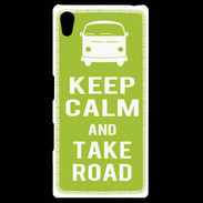 Coque Personnalisée Sony Xpéria Z5 Keep Calm Take road Vert pomme