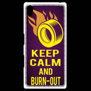 Coque Personnalisée Sony Xpéria Z5 Keep Calm and Burn Out violet