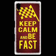 Coque Personnalisée Sony Xpéria Z5 Keep Calm and Be Fast Rouge