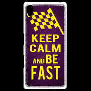 Coque Personnalisée Sony Xpéria Z5 Keep Calm and Be Fast Violet