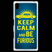 Coque Personnalisée Sony Xpéria Z5 Keep Calm and Be Furious Bleu