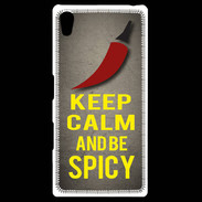 Coque Personnalisée Sony Xpéria Z5 Keep Calm and Be Spicy Gris
