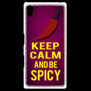 Coque Personnalisée Sony Xpéria Z5 Keep Calm and Be Spicy Rose