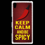 Coque Personnalisée Sony Xpéria Z5 Keep Calm and Be Spicy Rouge