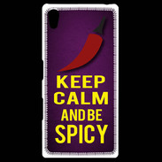 Coque Personnalisée Sony Xpéria Z5 Keep Calm and Be Spicy Violet