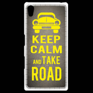 Coque Personnalisée Sony Xpéria Z5 Keep Calm and Take o road 2 Gris