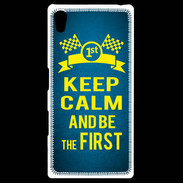Coque Personnalisée Sony Xpéria Z5 Keep Calm and Be the First Bleu