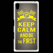 Coque Personnalisée Sony Xpéria Z5 Keep Calm and Be the First Gris