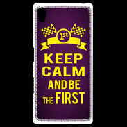 Coque Personnalisée Sony Xpéria Z5 Keep Calm and Be the First Violet