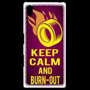 Coque Personnalisée Sony Xpéria Z5 Keep Calm and Burn Out Rose