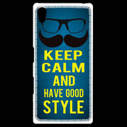 Coque Personnalisée Sony Xpéria Z5 Keep Calm and Have a good Style Bleu