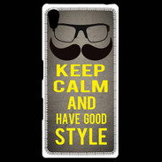 Coque Personnalisée Sony Xpéria Z5 Keep Calm and Have a good Style Gris