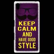 Coque Personnalisée Sony Xpéria Z5 Keep Calm and Have a good Style Violet