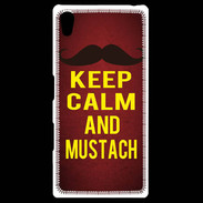 Coque Personnalisée Sony Xpéria Z5 Keep Calm and Mustach Rouge