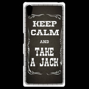 Coque Personnalisée Sony Xpéria Z5 Keep Calm and Take Jack Gris