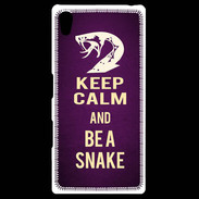 Coque Personnalisée Sony Xpéria Z5 Keep Calm and Be a Snake Violet