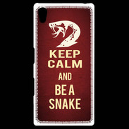 Coque Personnalisée Sony Xpéria Z5 Keep Calm and Be a Snake Rouge