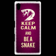 Coque Personnalisée Sony Xpéria Z5 Keep Calm and Be a Snake Rose