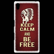 Coque Personnalisée Sony Xpéria Z5 Keep Calm and Be Free Rouge