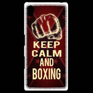 Coque Personnalisée Sony Xpéria Z5 Keep Calm and Boxing Rouge