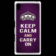 Coque Personnalisée Sony Xpéria Z5 Keep Calm and Carry on Violet