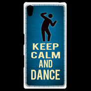 Coque Personnalisée Sony Xpéria Z5 Keep Calm and Dance Bleu