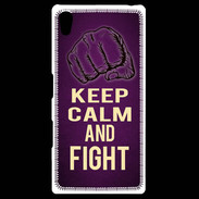 Coque Personnalisée Sony Xpéria Z5 Keep Calm and Fight Violet