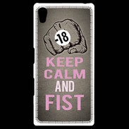 Coque Personnalisée Sony Xpéria Z5 Keep Calm and Fist Gris