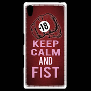Coque Personnalisée Sony Xpéria Z5 Keep Calm and Fist Rouge