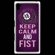 Coque Personnalisée Sony Xpéria Z5 Keep Calm and Fist Violet