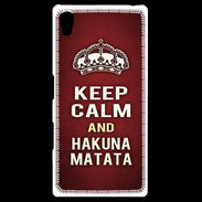 Coque Personnalisée Sony Xpéria Z5 Keep Calm and Hakuna Matata Rouge