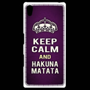 Coque Personnalisée Sony Xpéria Z5 Keep Calm and Hakuna Matata Violet