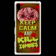 Coque Personnalisée Sony Xpéria Z5 Keep Calm and Kill Zombies Orange